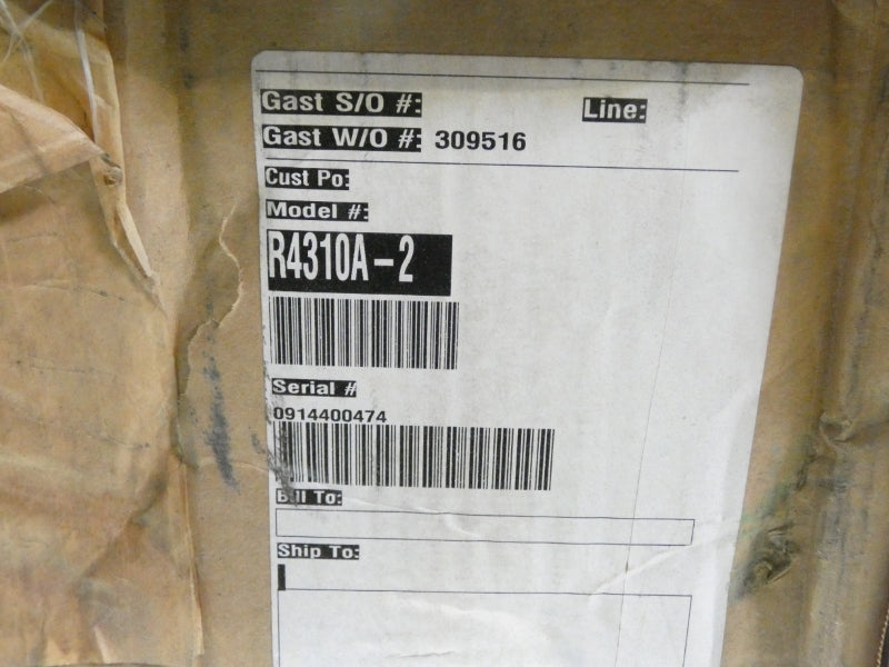 GAST R4310A-2 P55BFD-543 208-230/460V 3.4-3.2/1.6A NSMP