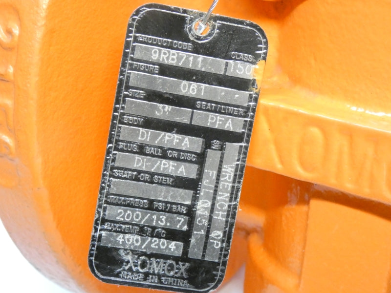 XOMOX 9RB711LPL 200PSI 3" NSNP