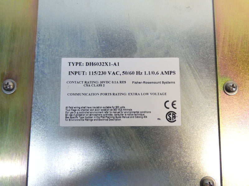 ROSEMOUNT DH6032X1-A1 115/230VAC 1.1/0.6A UNMP