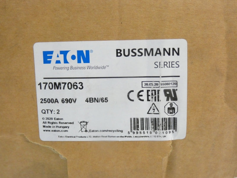 EATON 170M7063 690V 2500A (PKG OF 2) NSMP