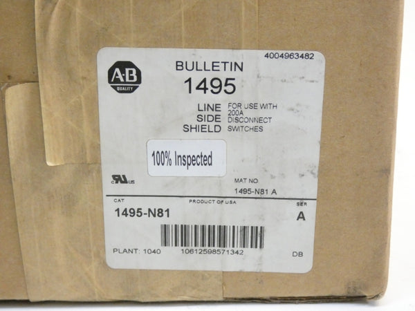 ALLEN BRADLEY 1495-N81 SER. A 200A (BR/WH) NSFS