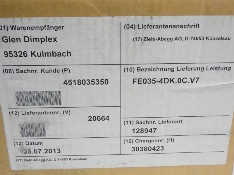ZIEHL ABEGG FE035-4DK.0C.V7 265/460V 0.75/0.43A NSMP