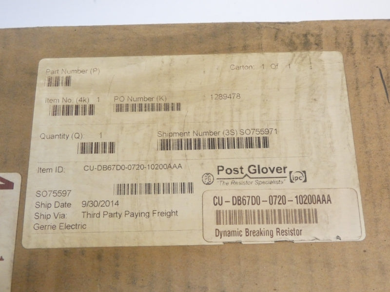 POST GLOVER CU-DB67D0-0720-10200AAA NSFS