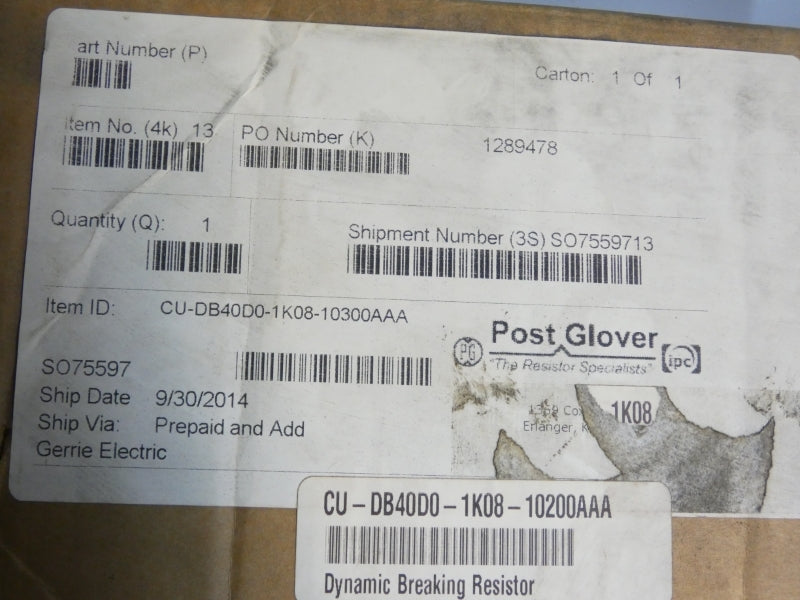 POST GLOVER CU-DB40D0-1K08-10300AAA NSMP