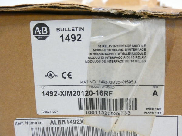 ALLEN BRADLEY 1492-XIM20120-16RF SER. A 96-132VAC NSMP