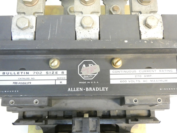 ALLEN BRADLEY 702-FODX279 SER. K 600VAC 270A NSNP