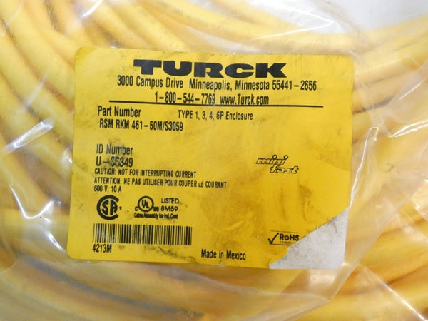 TURCK RSMRKM461-50M/S3059 U-35349 600V 10A NSMP