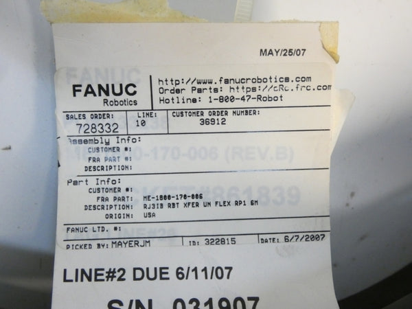 FANUC ME-1800-170-006 REV. B NSNP