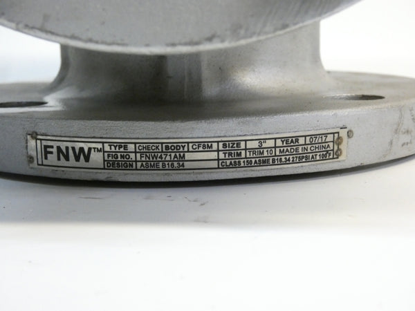 FNW VALVE FNW471AM 551 275PSI 3" NSNP