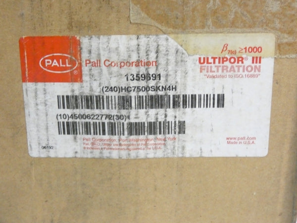 PALL HC7500SKN4H 1359691 200PSI NSMP