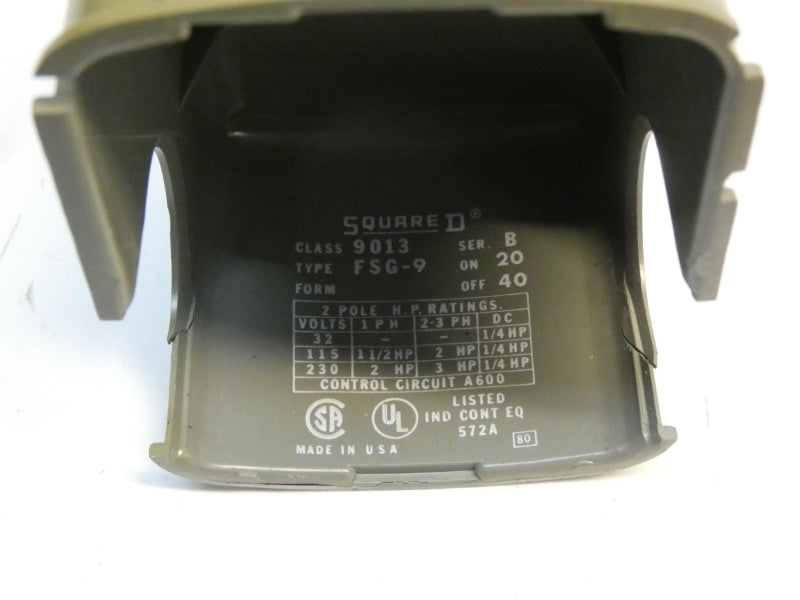 SQUARE D 9013FSG-9 SER. B 230V UNMP