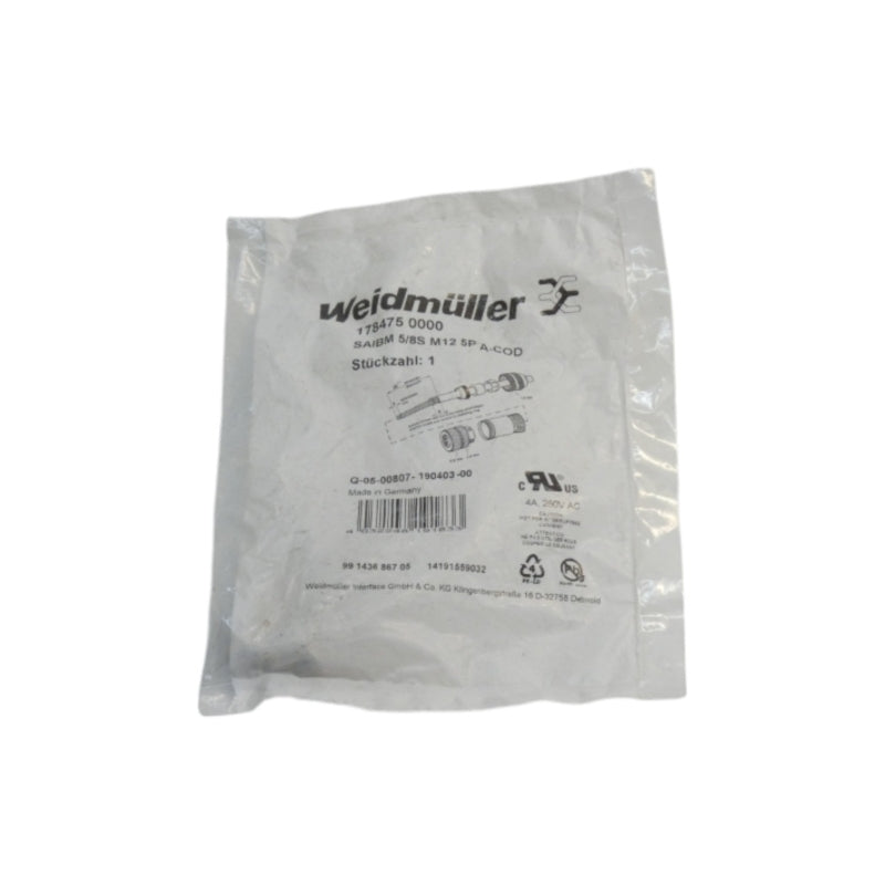 WEIDMULLER 1784750000 SAIBM5/8SM125PA-COD 250VAC 4A NSMP