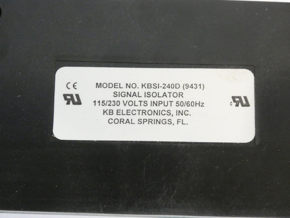 KB ELECTRONICS KBSI-240D(9431) REV. G 115/230V NSMP