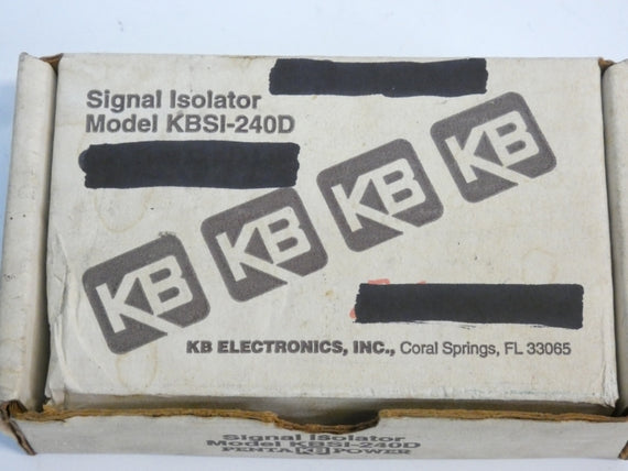 KB ELECTRONICS KBSI-240D(9431) REV. G 115/230V NSMP