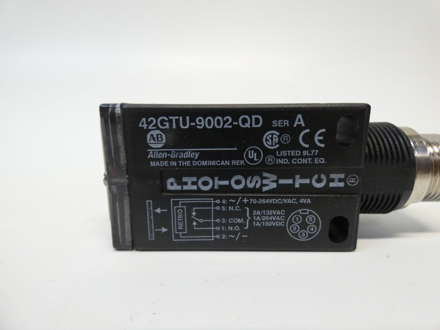 ALLEN BRADLEY 42GTU-9002-QD SER. A 70-264VDC/AC 2A (WH) NSMP
