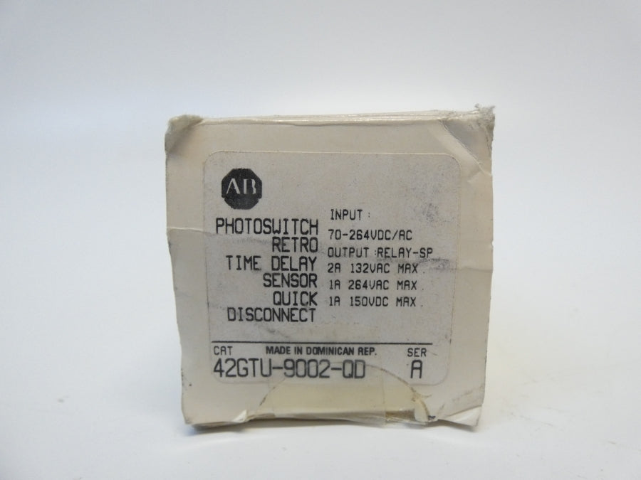 ALLEN BRADLEY 42GTU-9002-QD SER. A 70-264VDC/AC 2A (WH) NSMP