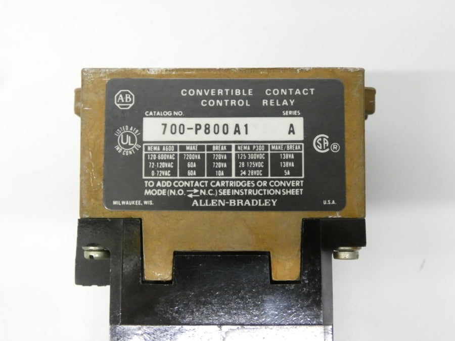 ALLEN BRADLEY 700-P800A1 SER. A 110/115-120V 60A (BK/GD) NSMP