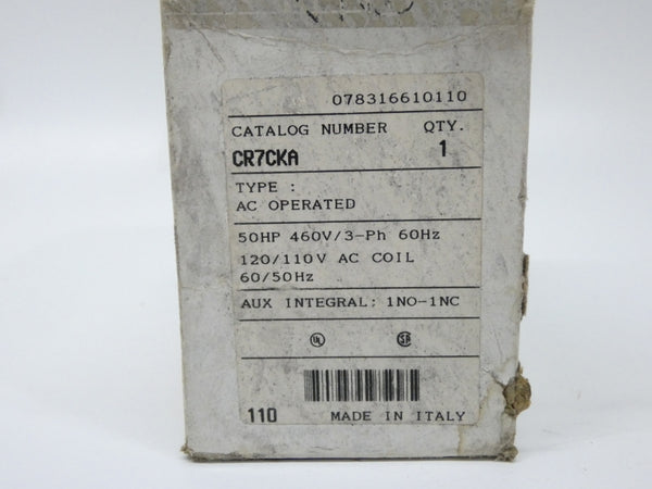 GENERAL ELECTRIC CR7CKA 110/120V 115A NSMP