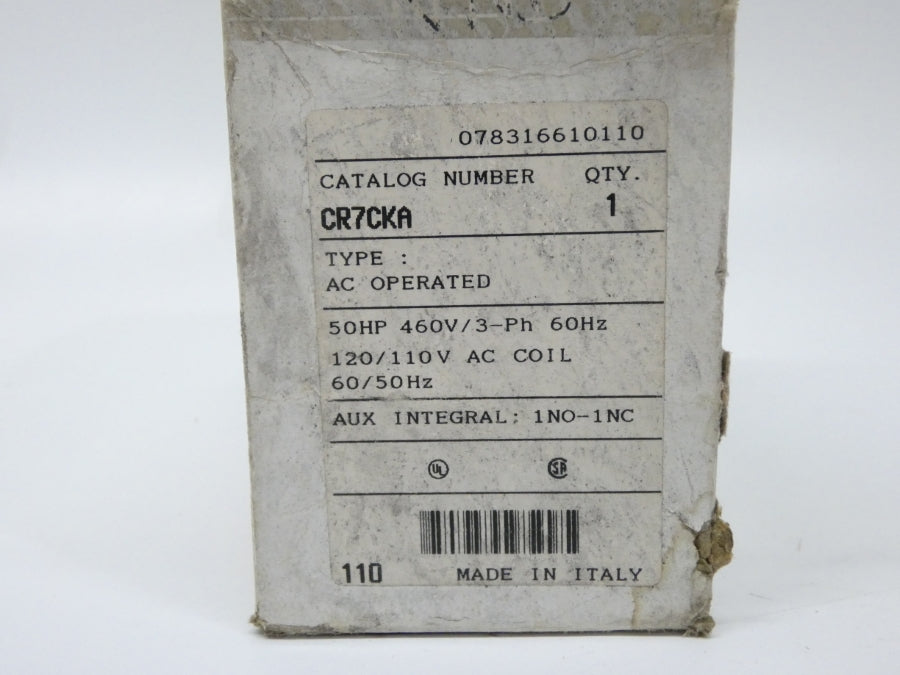 GENERAL ELECTRIC CR7CKA 110/120V 115A NSMP