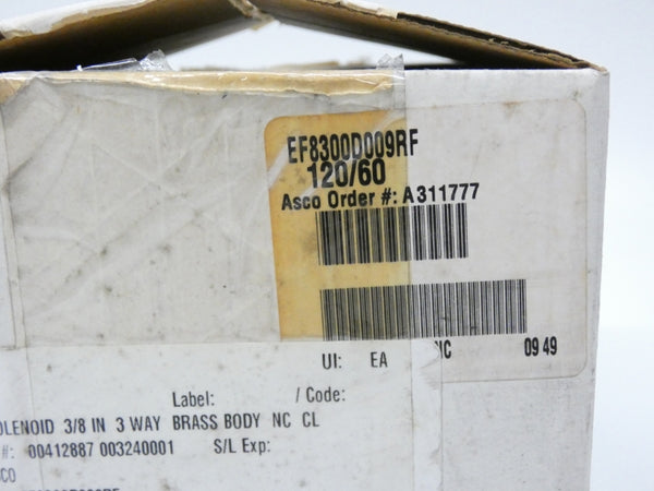 ASCO EF8300D009RF 120V 200PSI 3/8" NSMP