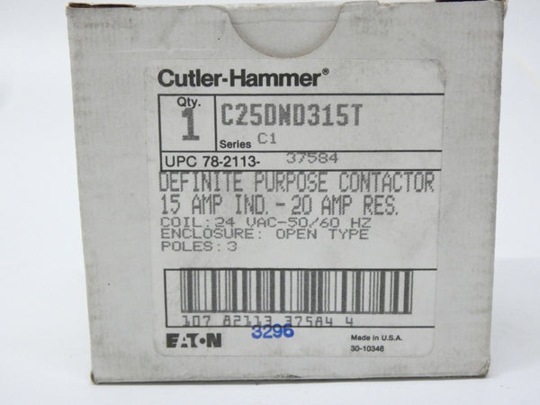 CUTLER HAMMER C25DND315T 24VAC 20A NSMP