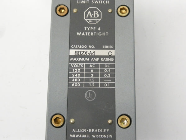 ALLEN BRADLEY 802X-A4 SER. C 600V 6A (AS PICTURED) UNMP