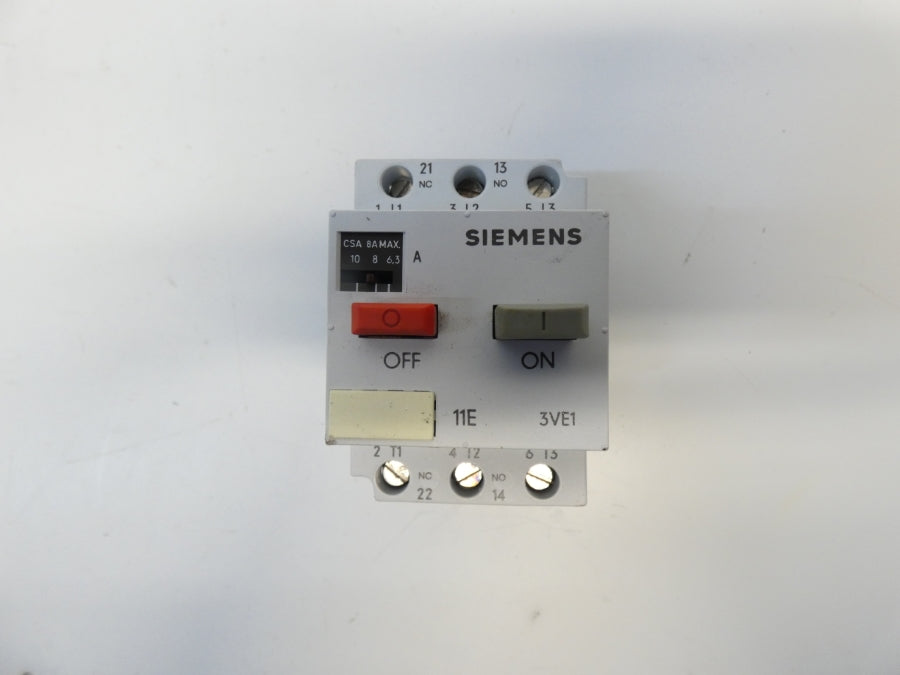 SIEMENS 3VE1015-2LU00 660V 6.3-10A NSNP