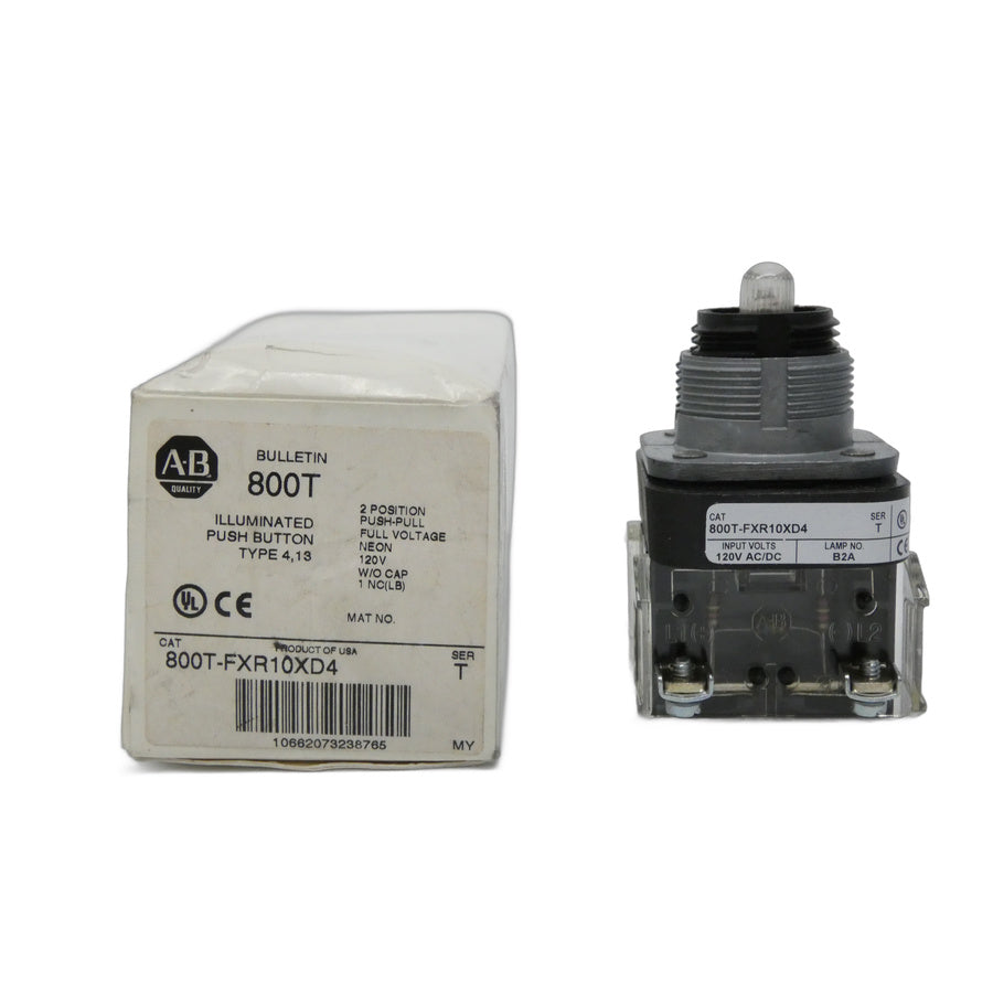ALLEN BRADLEY 800T-FXR10XD4 SER. T 120V (WH) NSMP