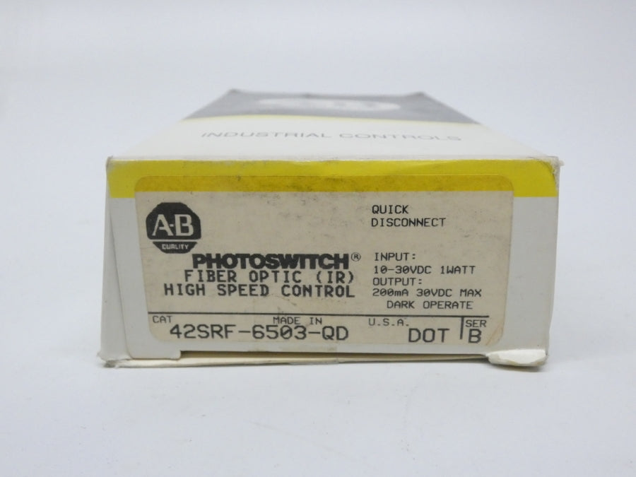 ALLEN BRADLEY 42SRF-6503-QD SER. B 10-30VDC (BK/YL) NSMP