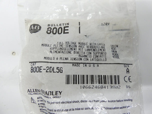 ALLEN BRADLEY 800E-2DL5G SER. A 120V NSMP