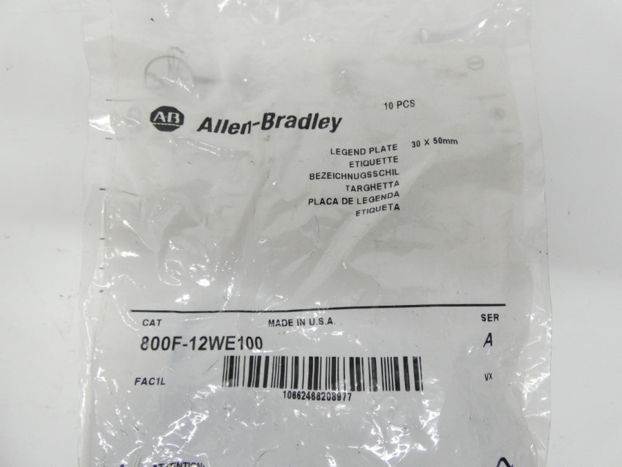 ALLEN BRADLEY 800F-12WE100 SER. A (PKG OF 10) NSMP