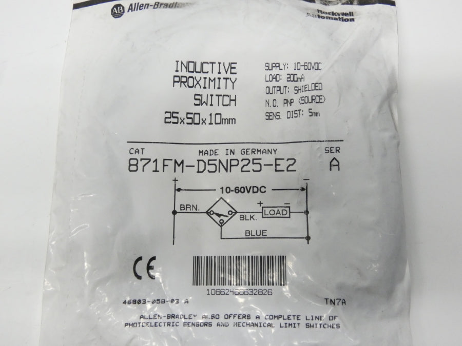 ALLEN BRADLEY 871FM-D5NP25-E2 SER. A 10-60VDC NSMP