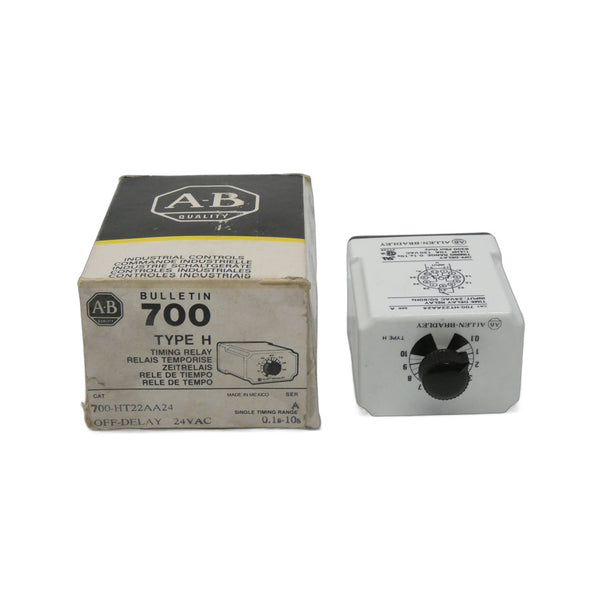 ALLEN BRADLEY 700-HT22AA24 SER. A 24VDC 10A 0.1-10S (BK/YL) NSMP