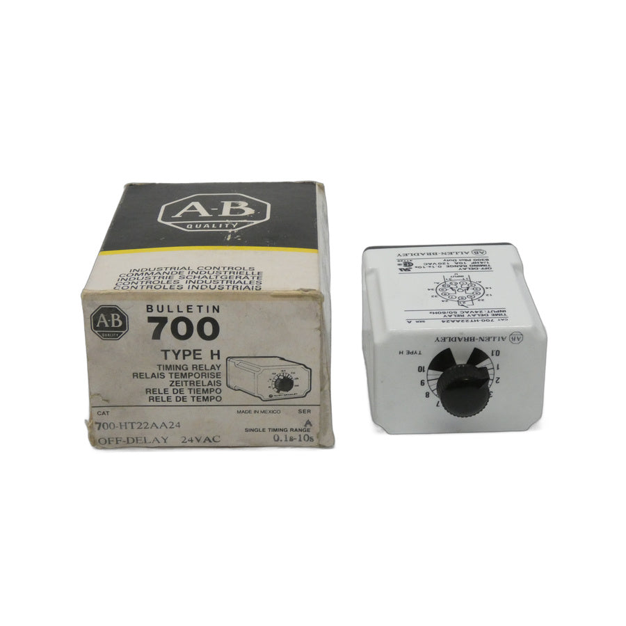 ALLEN BRADLEY 700-HT22AA24 SER. A 24VDC 10A 0.1-10S (BK/YL) NSMP