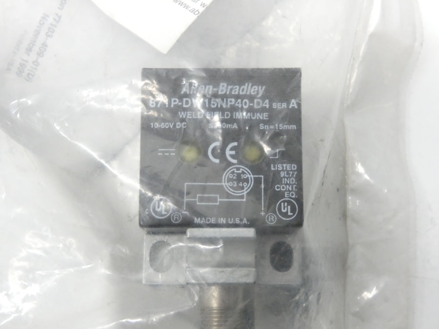 ALLEN BRADLEY 871P-DW15NP40-D4 SER. A 10-60VDC NSMP