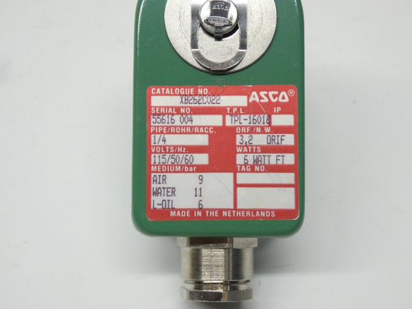 ASCO XB262C022 115V 11PSI 1/4" NSNP