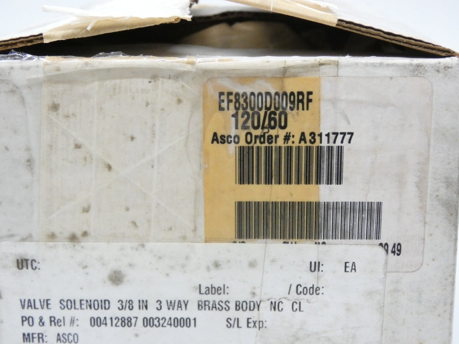 ASCO EF8300D009RF 120V 200PSI 3/8" NSMP