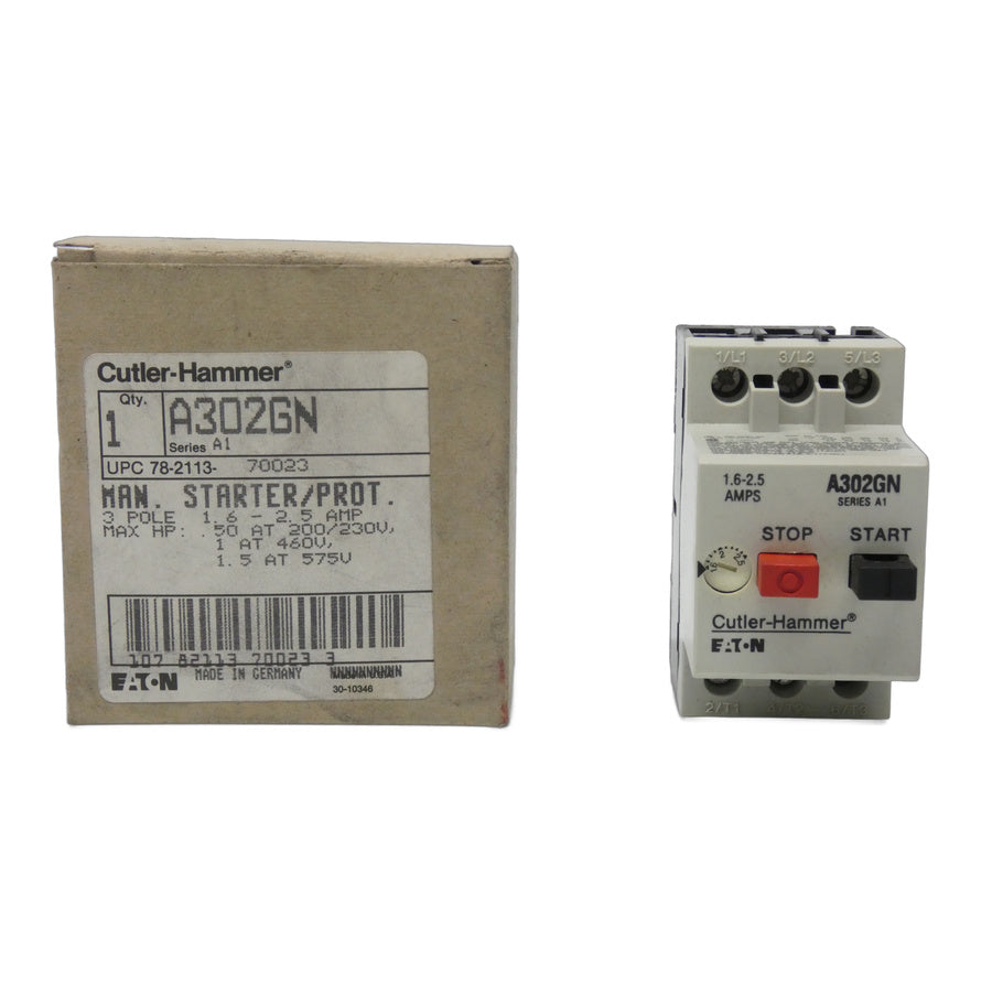 CUTLER HAMMER A302GN 575V 1.6-2.5A NSMP