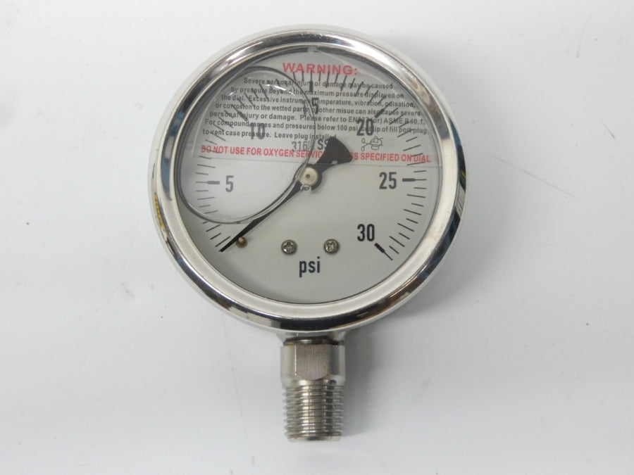 VALLEY INSTRUMENT PRO-301L-254C 0-30PSI 1/4" NSMP