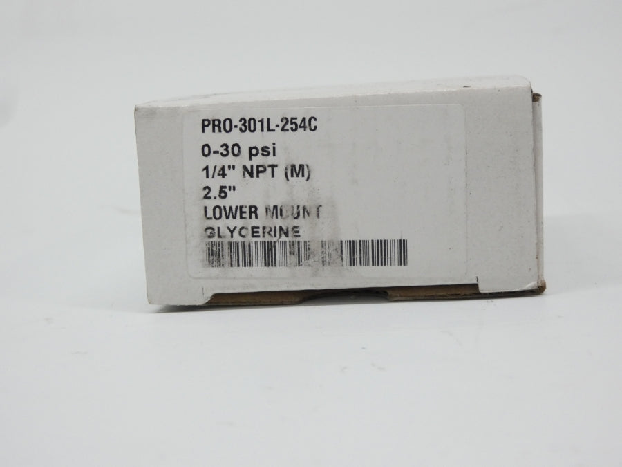 VALLEY INSTRUMENT PRO-301L-254C 0-30PSI 1/4" NSMP