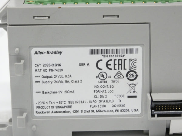 INDUSTRIAL SPARE PART 2085-OB16 SER. A 24VDC 0.5A (AS PICTURED) NSNP