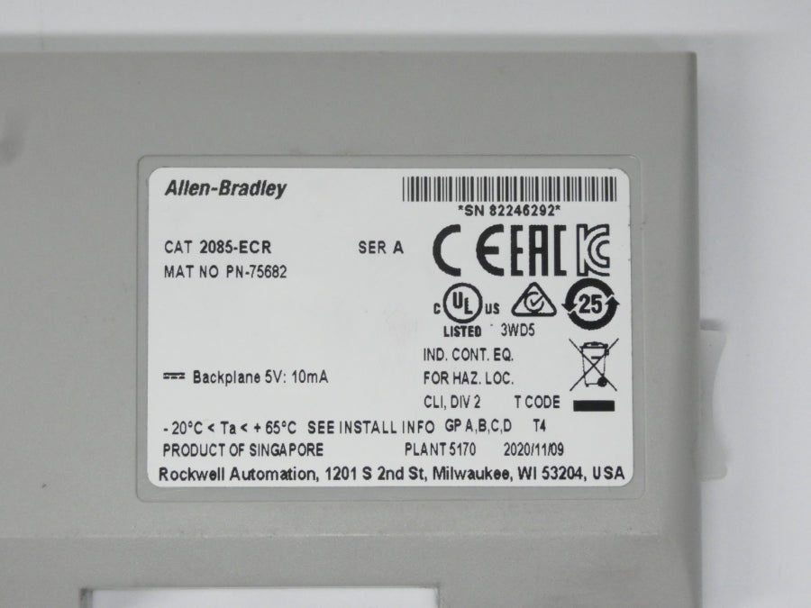 ALLEN BRADLEY 2085-ECR SER. A 5V UNMP