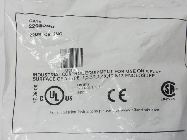 C3CONTROLS 22CB2NO NSMP