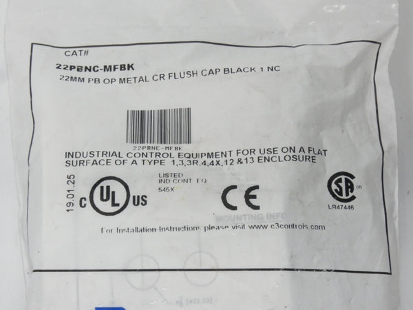 C3CONTROLS 22PBNC-MFBK NSMP