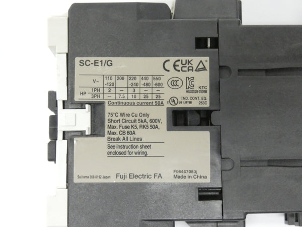 FUJI ELECTRIC SC-E1/G 24VDC 50A NSNP