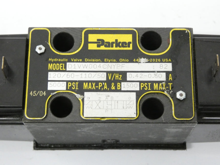PARKER D1VW004CNYPF82 110/120V 0.42-0.50A 5000PSI UNMP