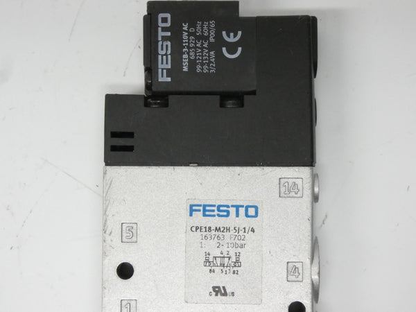 FESTO CPE18-M2H-5J-1/4 MSEB-3-110V 99-132VAC UNMP
