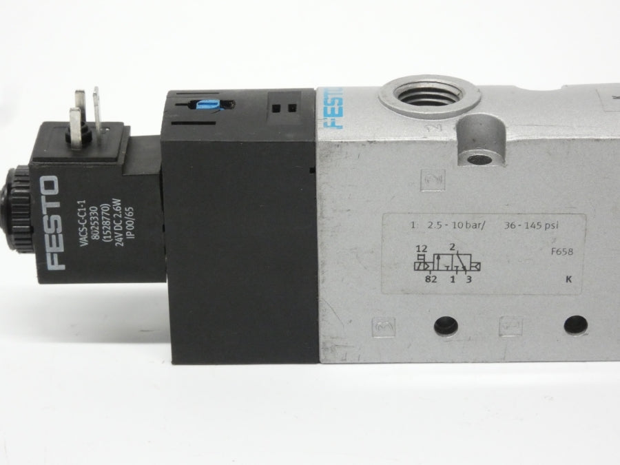 FESTO VUVS-L25-M32C-AD-N14-F8 VACS-C-C1-1 24VDC 36-145PSI NSNP