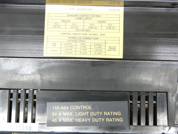INDUSTRIAL SPARE PART 150-A24NBD 150-N84 SER. A 480VAC 24A UNMP