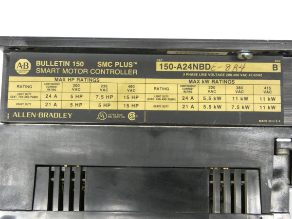 INDUSTRIAL SPARE PART 150-A24NBD 150-N84 SER. A 480VAC 24A UNMP